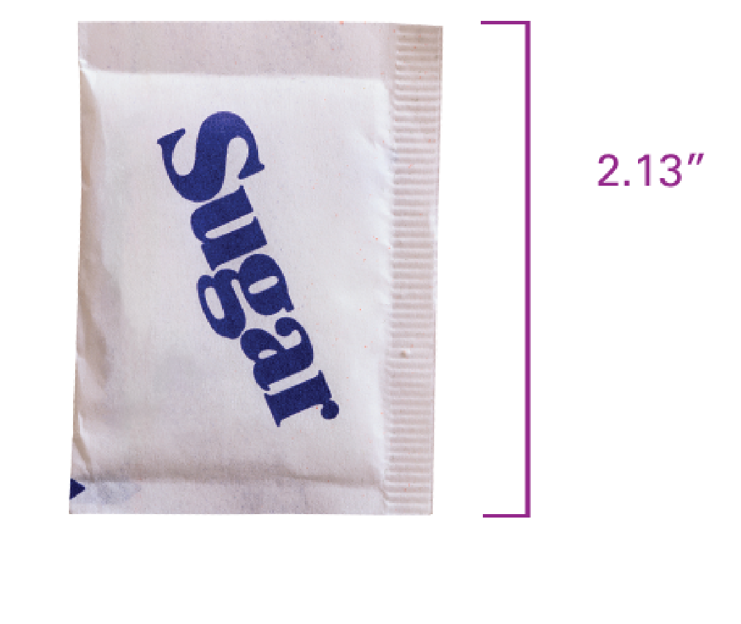 Mirena is about the size of a sugar packet