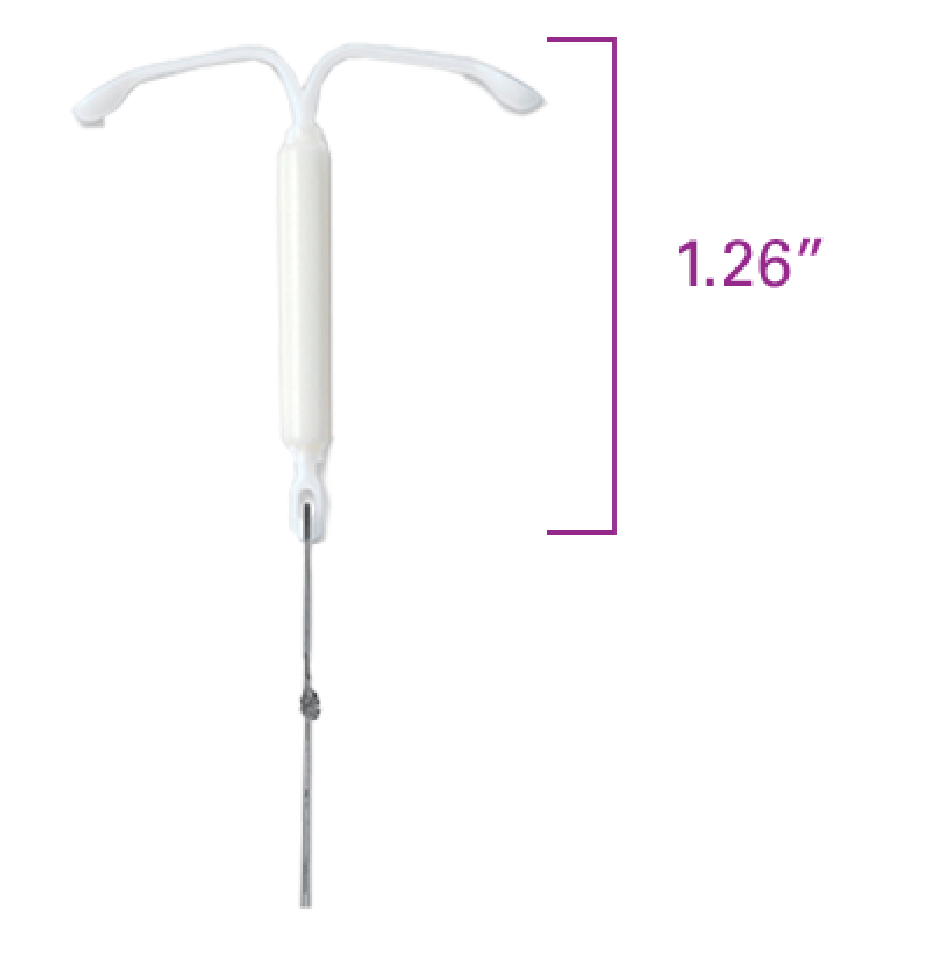 Mirena IUD size comparison Mirena is about the size of a sugar packet